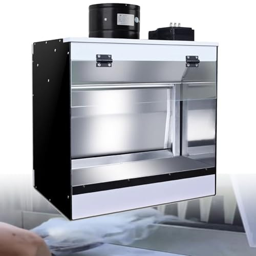 RKYRRKI Cabina de pulverización de aerógrafo, cabina de pintura portátil con luces LED para pintura de modelos, pintura de pasatiempos, manualidades, pasteles, aerografía de camisetas, 50 x 50 x 40 cm