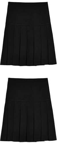 NEXT Mädchen Faltenröcke, 2er-Pack (3 bis 16 Jahre) – Slim Fit