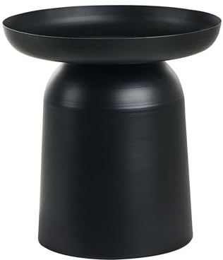Metal Accent Side Table Round End Table Black Torrens