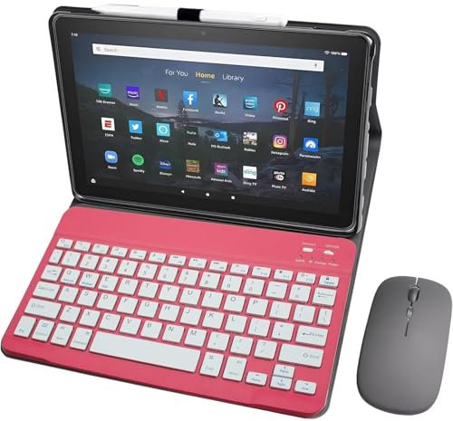 Keyboard Case for Amazon Fire Max 11 11-inch (13th Generation,2023 Release),Detachable Magnetic Keyboard, Case with Pen Holder fit Max 11 Tablet (Red), Red