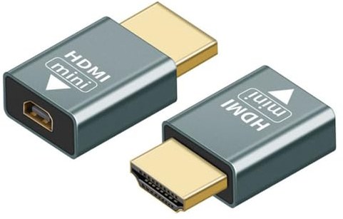 Strhowill 2Pack Hdmi to Micro Hdmi Adapter - Male to Female Converter, 4K 3D@60Hz, Laptop Camera Monitor Compatible (HDMI Male-micro HDMI Female)