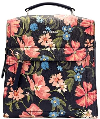 Fiorelli Women's Isla Small Backpack, Midnight Floral | Stylish Backpack with Adjustable Straps & Pockets, Faux Leather