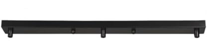 AstrizLamp 3 Trous Rosace de Plafond 50cm Rectangulaire Pavillon Luminaire Noir Métal 3 Voies Cache Fil pour Lustre Fixation Plafonnier avec Accessoire pour Plafonniers, Luminaires Suspendus