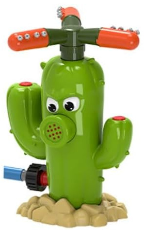 Jouet Arroseur Extérieur pour Enfants, Cactus et Hydrant Sprinkler, Jeu d'eau de Jardin, Style Cartoon, Dès 3 Ans (Cactus Vert)