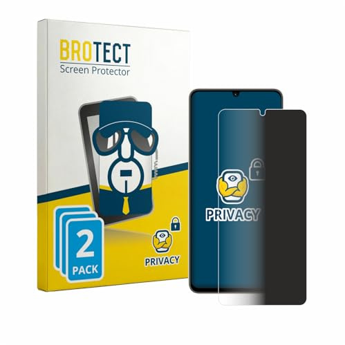 BROTECT Blickschutzfolie für ZTE Blade A56 | 2 Stück Anti-Spy Displayschutz Made in Germany Smartphones und Handys Privacy Screen Protector Blaulichtfilter Klare Folie