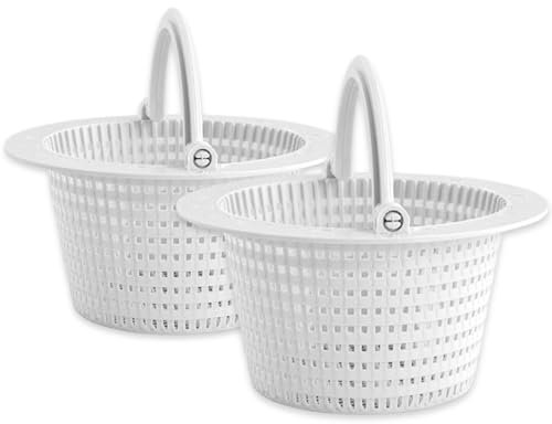 Fibropool Lot de 2 paniers de Remplacement pour écumeur de Piscine avec poignée