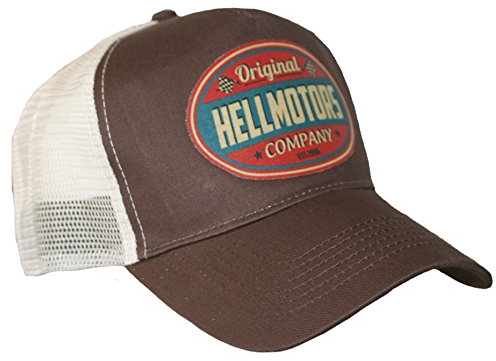 HELLMOTORS Original Trucker Cap V8 Oldschool Hot Rod Biker Basecap Snapback Kappe