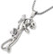 Edelstahl Panther Anhänger Silber schwarz Puma Jaguar Leopard Halskette Herren Männer Schmuck Geschenk Black Panther Hochwertig (Silber)