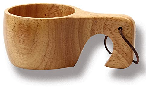 Holzbecher, Campingbecher, nordischer Stil, handgefertigt, natürlich, tragbarer Holzbecher, Trinkbecher für Kaffee, Tee und Milch