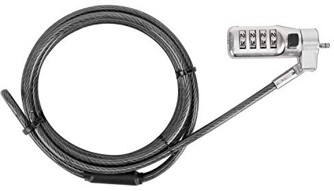 Targus DEFCON 3-in-1 Universal Resettable Combo Cable Lock for Laptop Computer and Desktop Security (ASP86RGL)