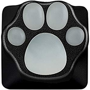 wwkeycaps Cherry MX Keycaps Machinery Keyboard Keycaps Cat Paw Shape Compatible Mechanical Keyboard (Pink/Black)