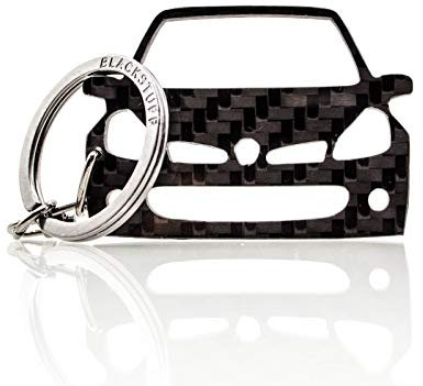 BlackStuff Porte-Clés en Fibre de Carbone Compatible avec Clio III Sport RS 2005-2012 Voiture