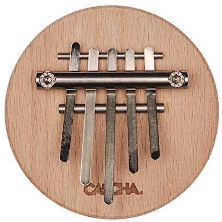 CASCHA Kalimba, Daumenklavier, Finger Klavier mit 5 Zungen, Pentatonisch, Made in Germany, Buche