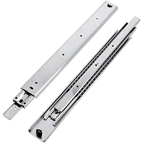 GTV H53 Schubladenschienen Vollauszüge Schubladenauszüge - 53.9 x 950 mm - 2 mm Starken Verzinkt Stahl - Rollenauszug Teleskopschiene Kugelführung - Schienensystem Belastbar bis 100 Kg 1 Set= 2 Stück
