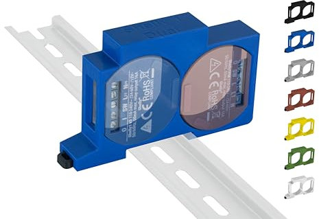Hutschienenhalter/Adapter Dual für Shelly 1 / 1PM DIN Rail bracket (35mm) (Blau)