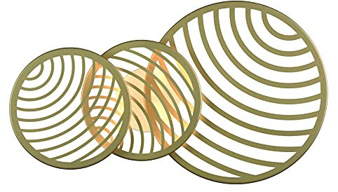 Mantra Iluminación. Modelo COLLAGE. Aplique circular de pared fabricado en aluminio y hierro acabado en color oro