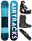 AIRTRACKS Snowboard Set Board Blue Drifter Wide Hybrid Rocker 150 + Snowboard Bindung Master + Boots Star Black 43 + Sb Bag