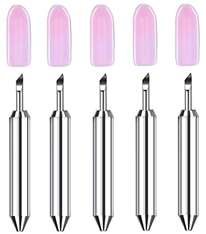 WOLOVO 5 x Wolframstahl Schneidklingen für Cricut Joy, Unbehandelt, Mittenschnitt, Zentriert, Crafting Tool Accessory, Schneideplotter-Klingen