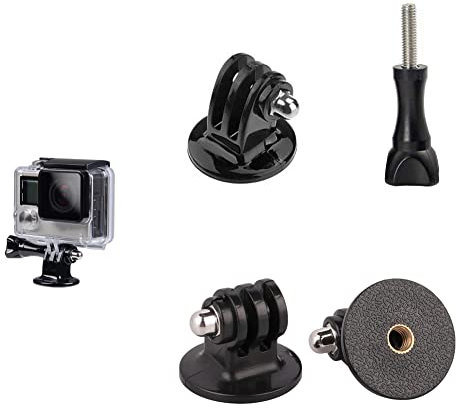 Adapter Mount with Camera Thumb Screw,Tripod/Monopod Adapter Mount 1/4 Screw Camera Mount Compatible with Gopro Hero 7/6/5/4/ 3/3+/2/1 Session SJ4000 SJ5000 Xiaoyi Action Cameras