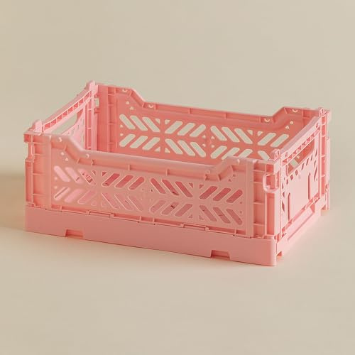 SKLUM Faltbare und stapelbare Kunststoffbox Doli Pink 26 cm