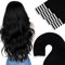 YoungSee Echthaar Extensions Tape Schwarz 55cm Tape Extensions Echthaar Schwarz Remy Echthaar Tape in Extensions Invisible Tape Extensions Schwarz Nahtlos HaarExtension Tapes fur Damen 50g #1