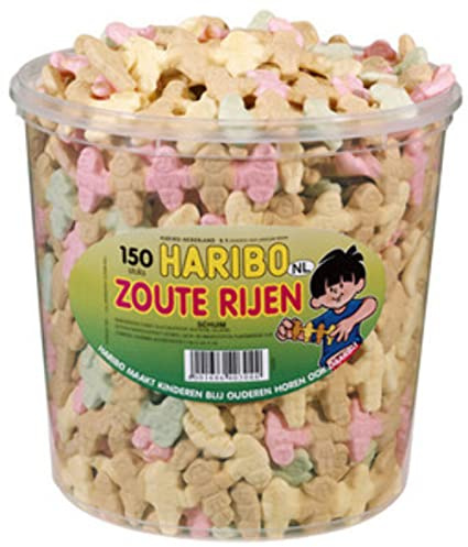 Lakritz Haribo | Schaumstoff-Salze-Reihen | Haribo Großpackung | Lakritze Haribo | 150 Pack | 1200 Gram Total