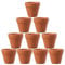 YUANstore Lot de 10 petits pots de fleurs en terre cuite de 3 x 3 cm pour plantes grasses