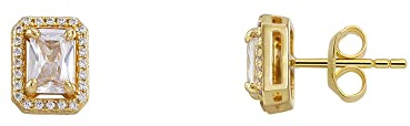 Xenox Ohrringe XS7068G Damen Ohrstecker Sterling-Silber 925 Gold weiß Zirkonia