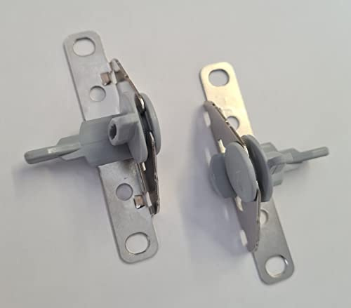 Birsppy 1 pair x Genuine Hafele INDAUX Supra Metal Drawers Side Front Fixing Brackets (Grey)