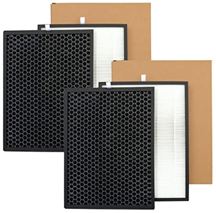 LRFDRESS 2 Packs HEPA And Activated carbon Filters Compatible with Philips AC1214/10 AC1215 AC2729/10 FY1410/30 and FY1413/30 Filters Air purifier Replacements