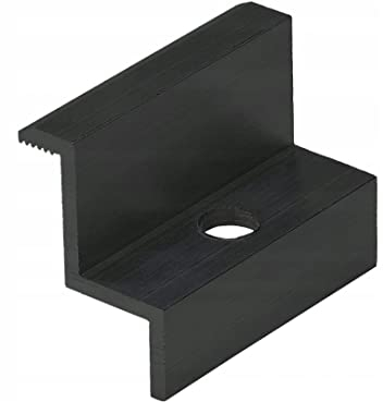 NAKA 10 x Endklemme PV Solarpanelen Schwarz | Photovoltaik Randklemme Montageschiene Zubehör für Modulhöhe 35 mm | Solarmodul Klemme zur Montage von Aluminiumprofilen 50 mm