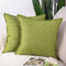 Madizz 2er Set Polyester- Leinen Kissenbezügen Weiche dekorative Kissenbezüge für Sofa Schlafzimmer Kissenhülle Hellgrün 40x40 cm Quadrat