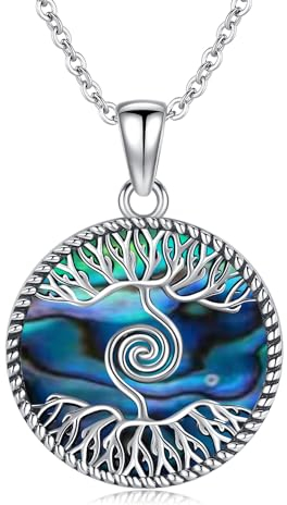 Odinstone Tree of Life Necklace, 925 Silver, Women's Pendant, Jewellery, Amulet, Family, Christmas, for Women, Girls, Mother, Sterling Silver, No Gemstone