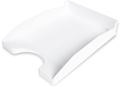 Officepaper - 3 Bandejas Oficina apilables para Documentos y Folios - Bandeja apilable para Oficina y Escritorio - Bandejas de Oficina para Folios A4 y Documentos - Color Blanco