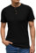 Sailwind Mens Short Sleeve T Shirt Casual Grandad Shirts for Men Waffle Tshirts Henley Tops for Men (Black, S)