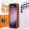 QsmQam 3 Pièces Verre Trempé pour Samsung Galaxy S23 FE et 3 Pièces Caméra Arrière Protecteur, Film Protection écran, 9H Dureté, Anti Rayures, Vitre Protection pour Samsung Galaxy S23 FE