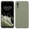kwmobile Hülle kompatibel mit Huawei P20 Pro Hülle - weiches TPU Silikon Case - Cover geeignet für kabelloses Laden - Graugrün