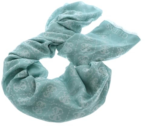GUESS G James Logo Jacquard Scarf 80X180 Turquoise Logo