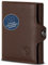 VON HEESEN Slim Wallet mit XL Münzfach & RFID-Schutz - Mini Geldbörse Herren & Damen - Kartenetui Kreditkartenetui - Portmonee Geldbeutel Portemonnaie klein Braun