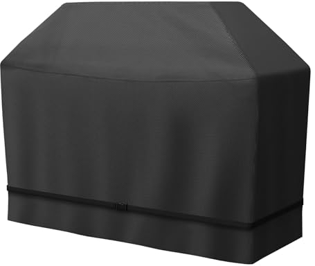 Funda para barbacoa de gas, impermeable, con correas ajustables, para Weber, Genesis, Charbroil, 141 x 65 x 106 cm, color negro