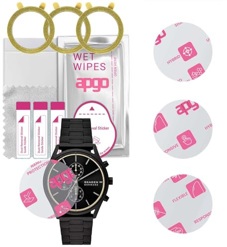 apgo 3x Hybrid Glass Screen Protector for Skagen Holst