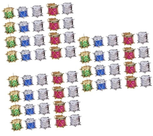 Cabilock 144 STK Anhänger-Ornament Trommelornamente Tütenfüller Für Weihnachtsfeiern Weihnachtsbaum-Mini-Trommel Weihnachtsanhänger Zum Aufhängen Hängende Anhänger Spielereien Weihnachten