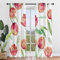 Highdi Voile Vorhänge mit Ösen 2er Set, Transparente Gardinen für Wohnzimmer Ösenschal Halbtransparent Ösenvorhang für Schlafzimmer Moderne Übergardinen Ösen (Tulpe D,214x244cm)