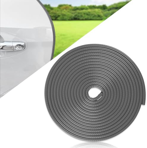 Car Door Protectors Edge Guards, Grey Car Door Edge Protector, 5M U Shape Rubber Seal Trim Strip for Protection