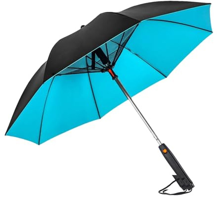 Teksome UV Blocking Umbrella With Fan | UV Blocking Sun Shielding Umbrella with Fan | Portable Sun Umbrella With UV Protection for Beach, Sports, Walking In Summer