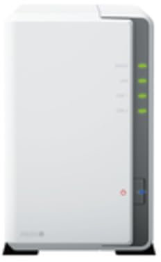 Synology DS223j Station de disque NAS à 2 baies (Realtek RTD1619B 4 cœurs, 1,7 GHz, 1 Go de RAM DDR4, 1 port RJ-45 1 GbE) Bundle 16 To avec 2 disques durs de 8 To
