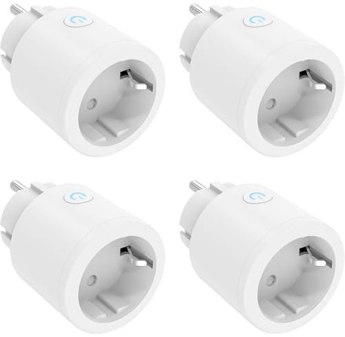 Inaepeak Confezione da 4 Timer WiFi, Presa Intelligente per Interni, Compatibile Con Alexa e Google Home, Smart Life App e Controllo Vocale, Accessori Alexa, 2,4 GHz e Bluetooth