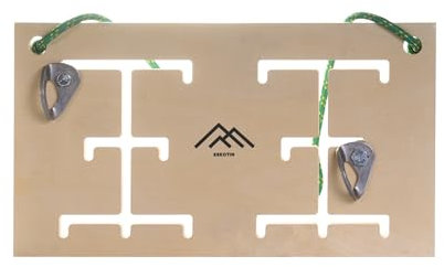 Eskotin Tablero de Entrenamiento de Madera para Practicar Nudos Reuniones Outdoor Indoor Escalada Deportiva Roca Montaña Compacto y Fácil de Transportar.