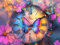 LOMSIOY DIY Diamond Painting Set Uhr 5D Diamond Painting Pictures with Accessories for Full Drill Rhinestone Embroidery Blume Diamond Painting Crystal Adult Home Wall Decor 30 X 40 cm 19482