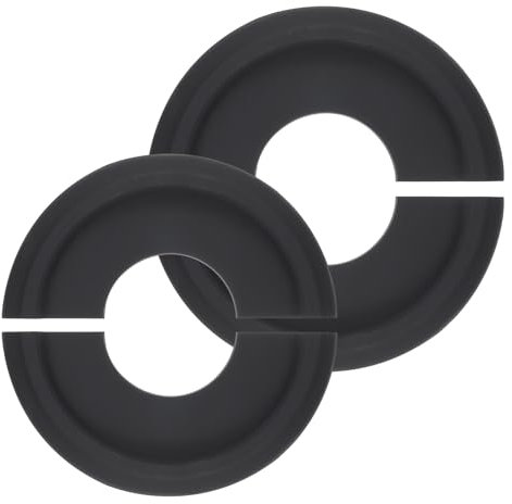 PATIKIL Médaillon de Plafond, 2 Pcs 25 x 10 cm PU pour Luminaire de Plafond Chandelier Médaillon de Plafond Divisé pour Couvrir les Luminaires de Plafond, Noir